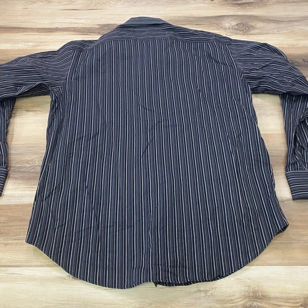 Banana Republic Button UpShirt XL Striped Cotton Oversized Brown Y2K 2004